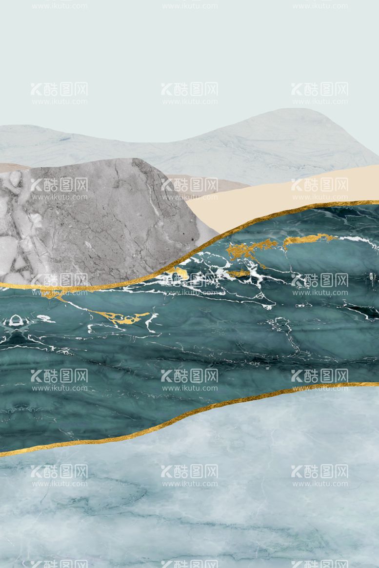 编号：11286111170336349583【酷图网】源文件下载-抽象山水意境装饰画