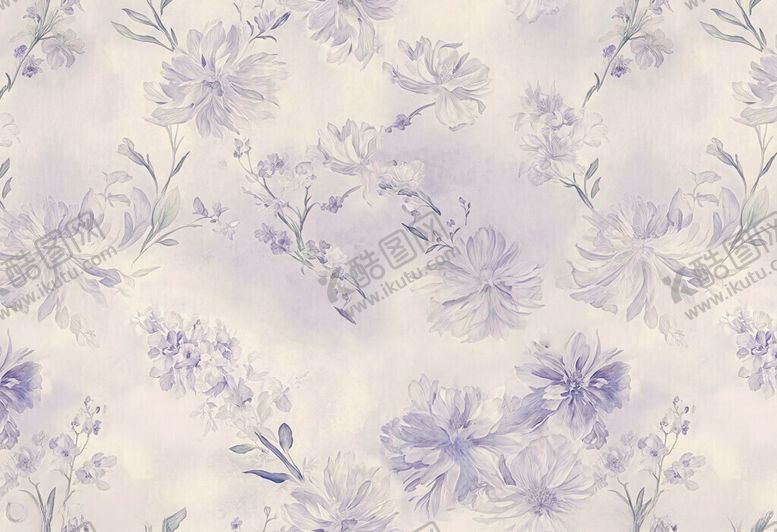 编号：89060911200017093389【酷图网】源文件下载-淡紫色花卉图案纹理