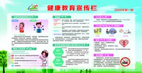 健康教育宣传栏感冒卡通护士广告设计背景
