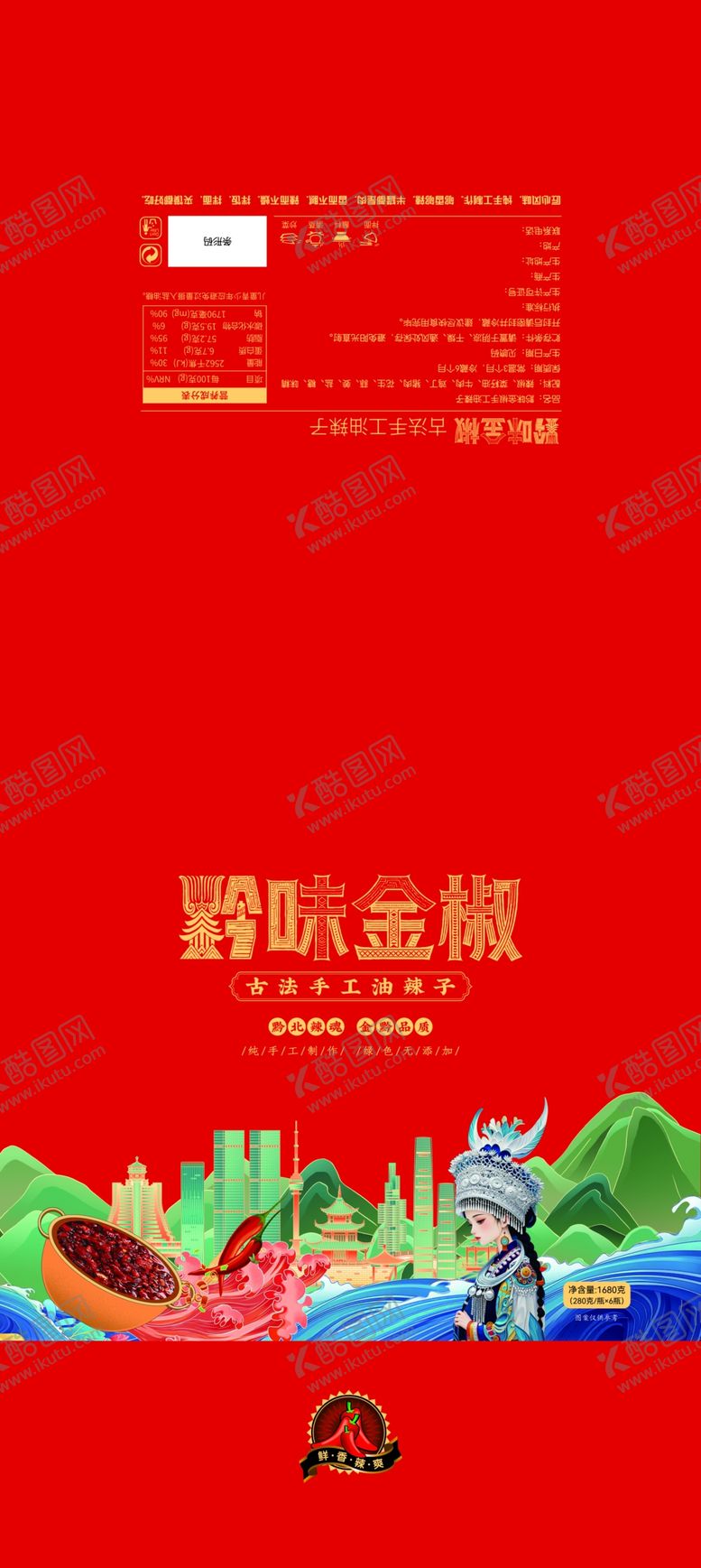 编号：92334105250320087643【酷图网】源文件下载-辣椒酱包装