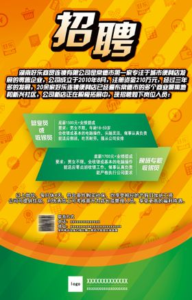 招聘海报商场校园企业
