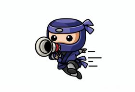 卡通忍者插画动漫logo
