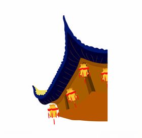 城楼角节日花灯