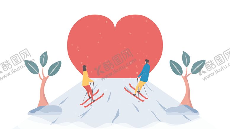 编号：93561810010139236815【酷图网】源文件下载-卡通情侣插画