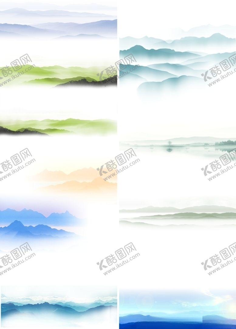 编号：79834209200633175987【酷图网】源文件下载-水墨山脉