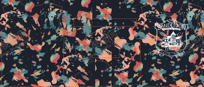 编号：33600009191331057268【酷图网】源文件下载-花卉图案儿童服饰套装