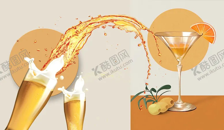 编号：82210507081901231846【酷图网】源文件下载-橙汁飞溅入鸡尾酒杯
