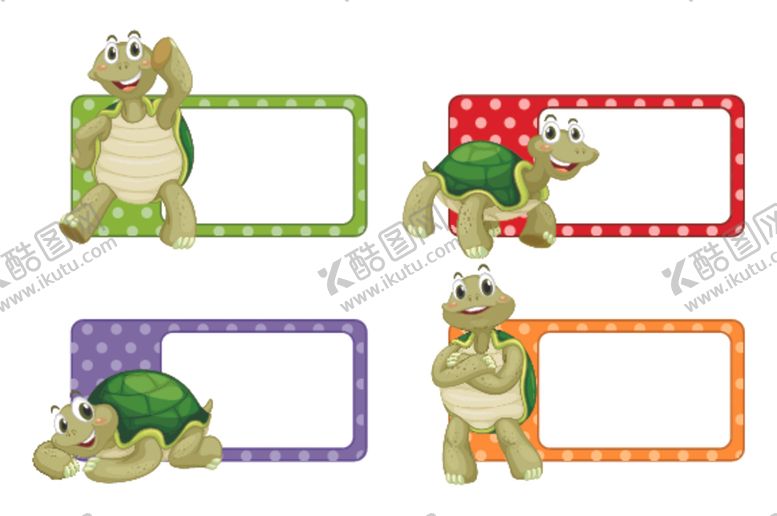 编号：36704910210501365121【酷图网】源文件下载-卡通动物标签