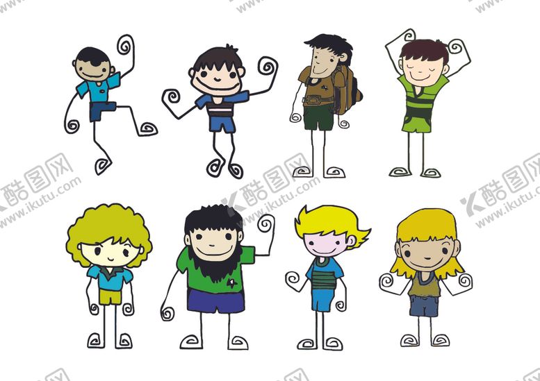 编号：71096109210830188495【酷图网】源文件下载-矢量人物景素材