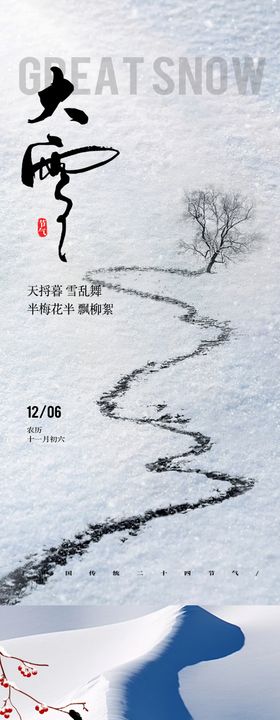 大雪节日节气海报