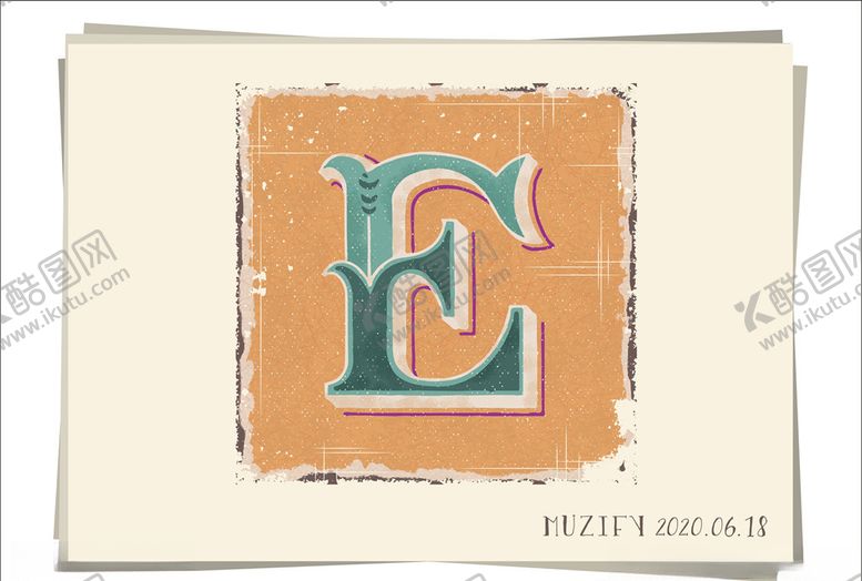 编号：65008509162211137698【酷图网】源文件下载-E复古字母设计