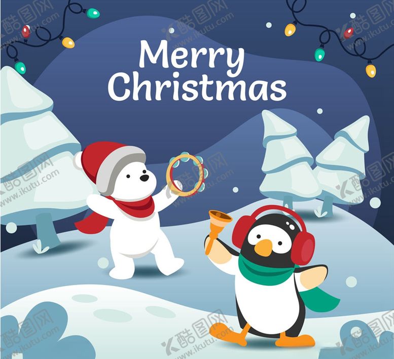 编号：56641909261958465925【酷图网】源文件下载-圣诞节北极熊