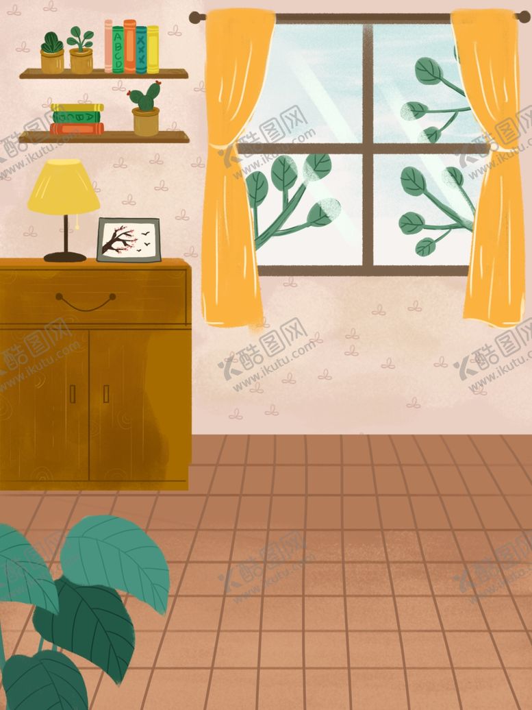 编号：94663410020926125431【酷图网】源文件下载-卡通室内背景