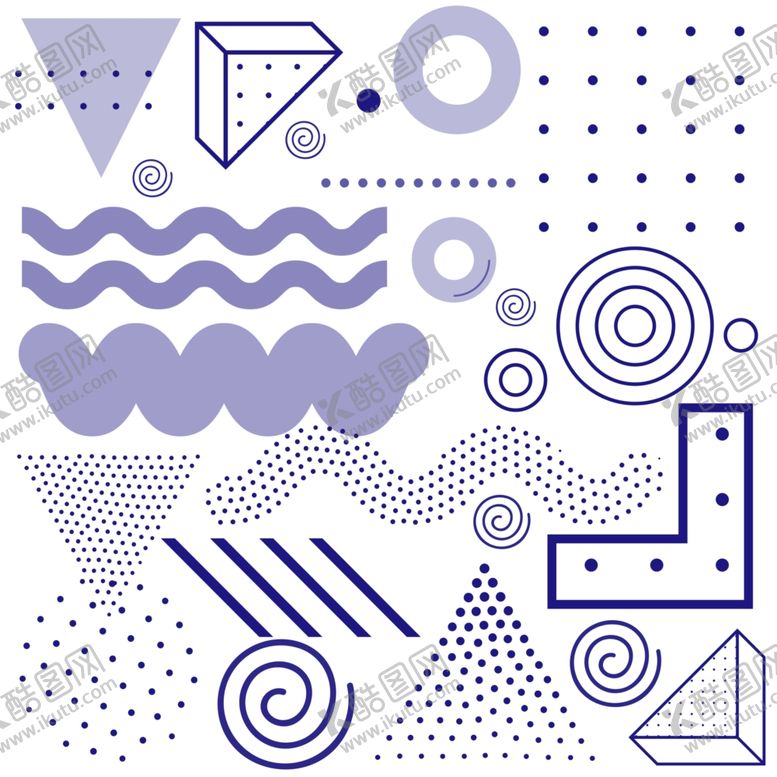 编号：76006604060244273358【酷图网】源文件下载-几何抽象图案设计元素