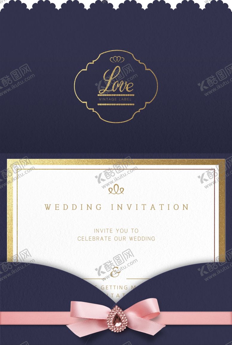 编号：57366205160705482808【酷图网】源文件下载-婚礼请柬花卉唯美邀请函