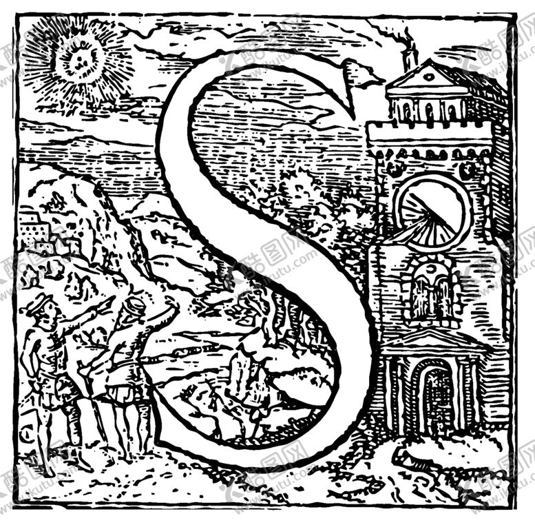 编号：33752410090945458743【酷图网】源文件下载-矢量英文复古装饰字母素材