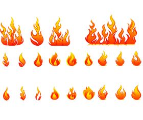 火焰素材堆LOGO易爆卡通