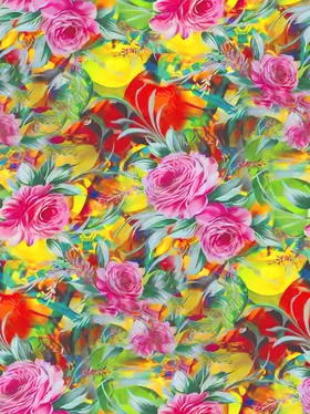 玫瑰数码印花泳衣花数码印花手绘