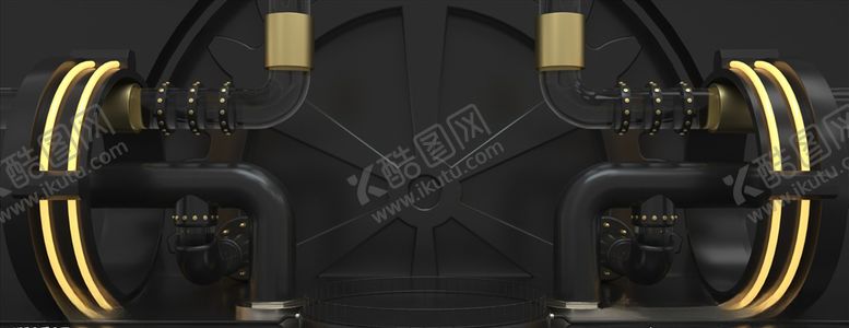 编号：18729704202253453613【酷图网】源文件下载-C4D模型炫酷舞台场景