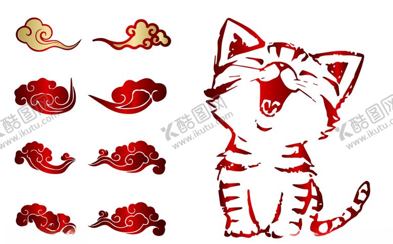 编号：37743610292036441770【酷图网】源文件下载-祥云猫