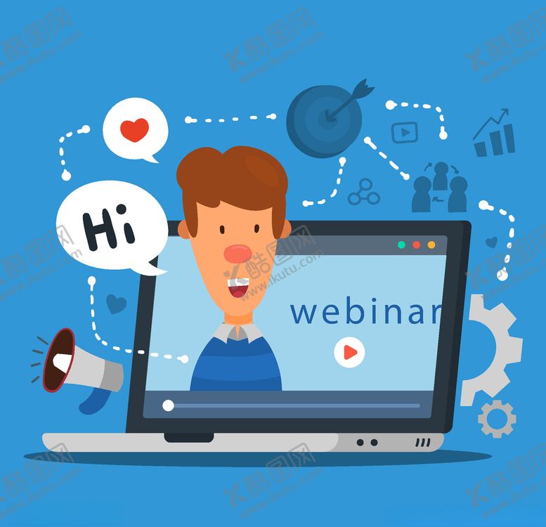 编号：35401410290605331707【酷图网】源文件下载-电脑网课矢量创意图片