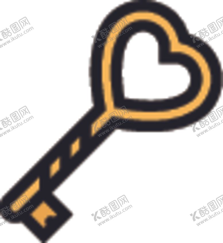 编号：46156705180158367547【酷图网】源文件下载-爱心钥匙