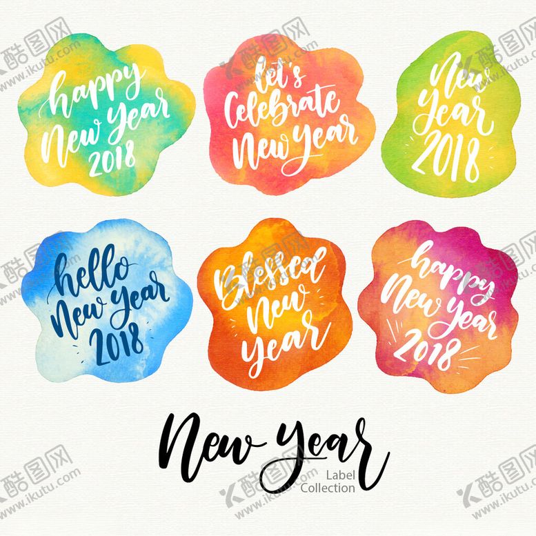 编号：28897011251930211392【酷图网】源文件下载-新年祝福彩色标签图案