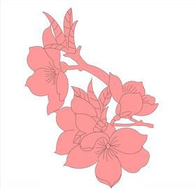 矢量杏花