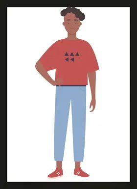手绘男人男孩卡通动画卡通动画