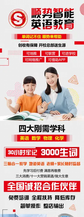 儿童英语教育培训机构海报