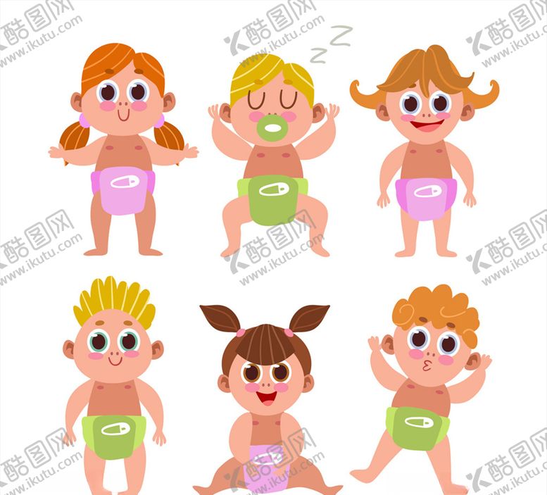 编号：45867807130212058829【酷图网】源文件下载-可爱卡通婴儿设计矢量素材