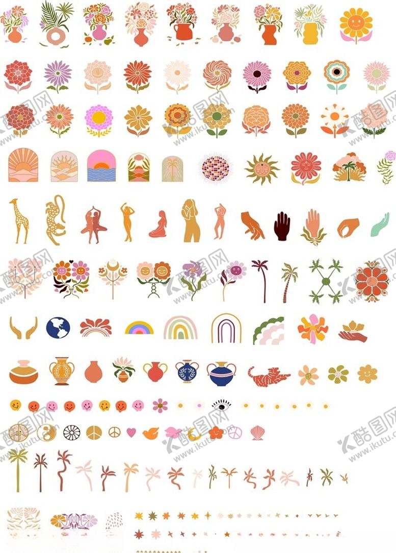 编号：82727404011831039740【酷图网】源文件下载-可爱卡通图案集合