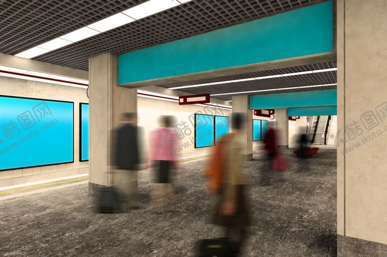 编号：30436210121859397421【酷图网】源文件下载-地铁场景广告样机