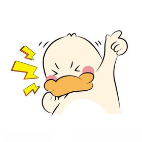卡通鸭子KT版团建手绘公司聚餐