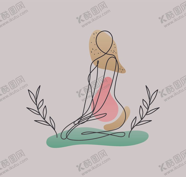 编号：75370207080324245612【酷图网】源文件下载-简笔抽象女人