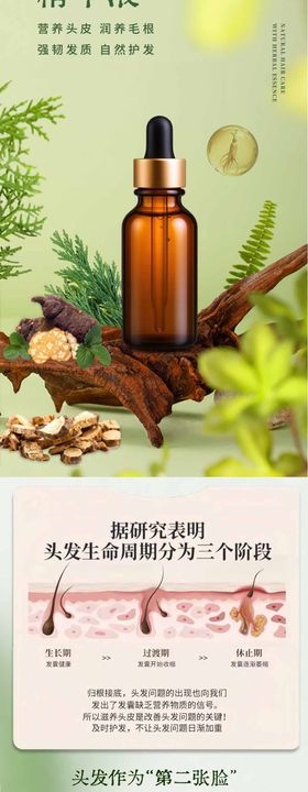 头发去屑护发精油详情页