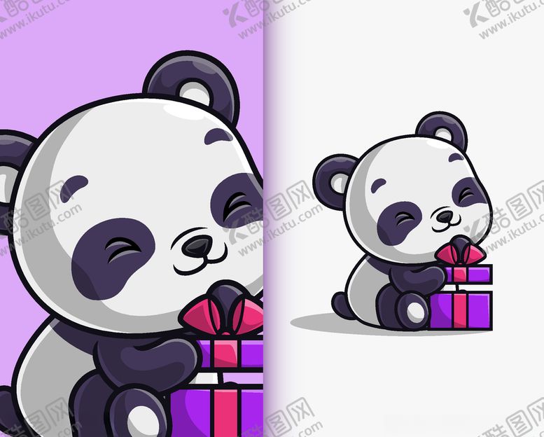 编号：52749509112256071871【酷图网】源文件下载-可爱卡通熊猫