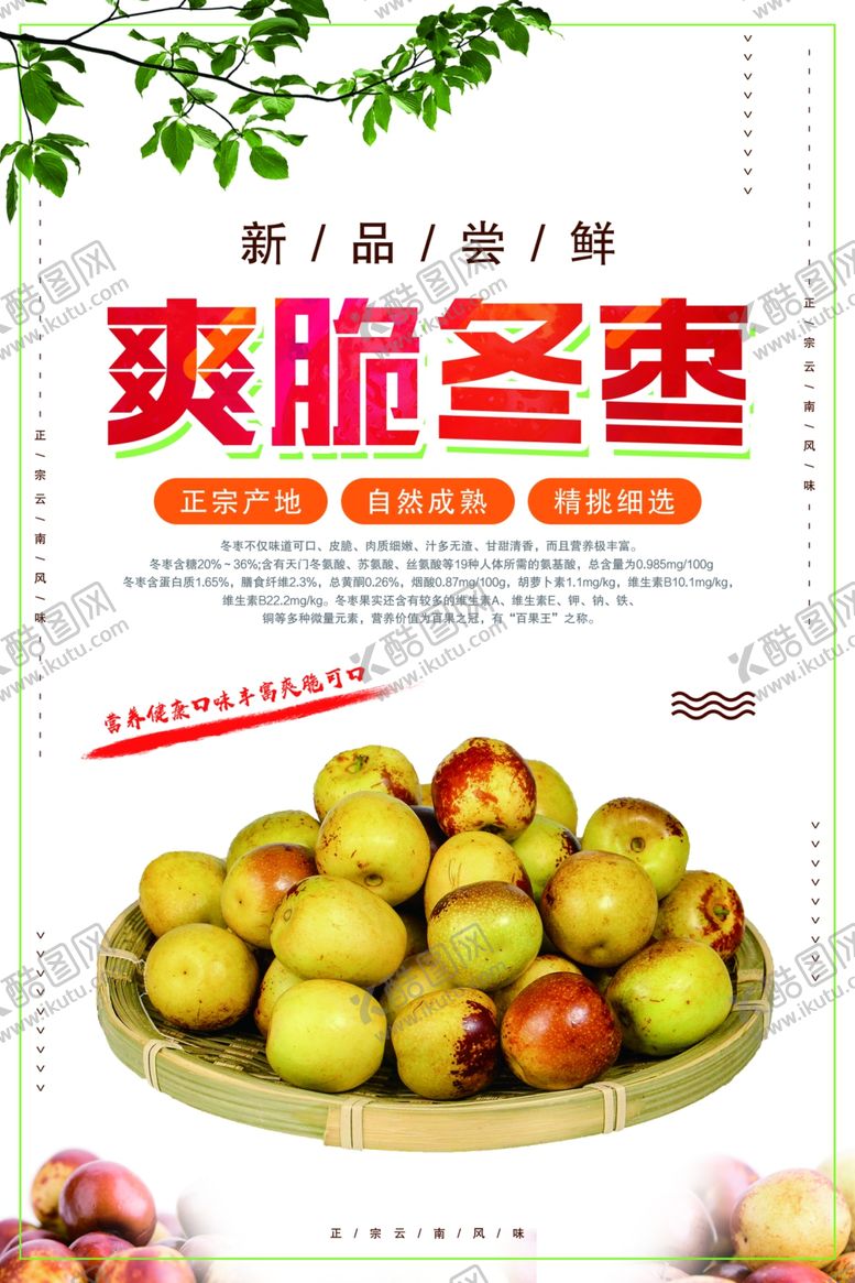 编号：60000610290734033220【酷图网】源文件下载-冬枣