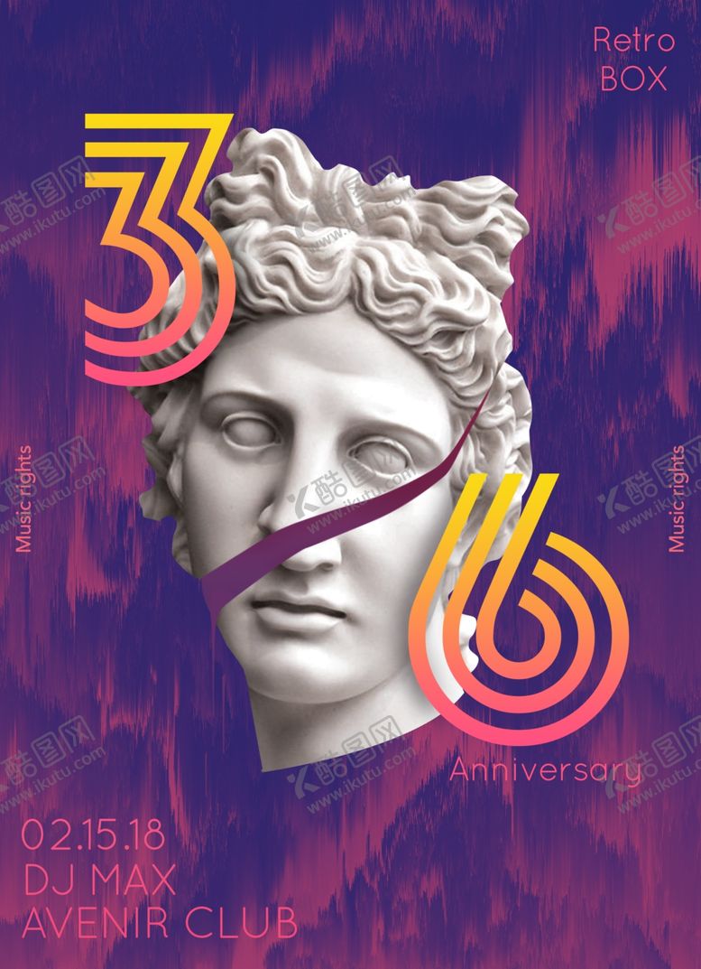 编号：75837010140956099932【酷图网】源文件下载-蒸汽波海报