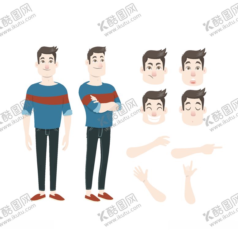 编号：68201806260658251029【酷图网】源文件下载-人物动作拆分