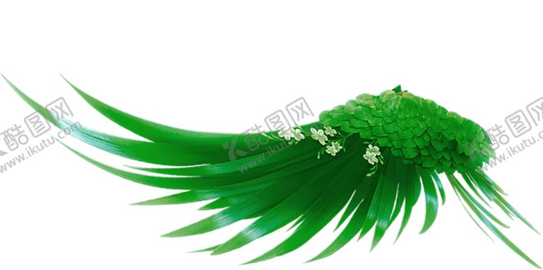 绿色植物壁画砖墙壁纸