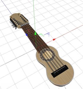 C4D模型吉他