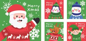 圣诞主题贺卡设计素材