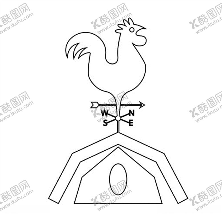 编号：57391710010543555873【酷图网】源文件下载-公鸡母鸡风向标标志标识图标底纹