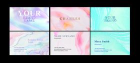 多彩渐变名片设计模板