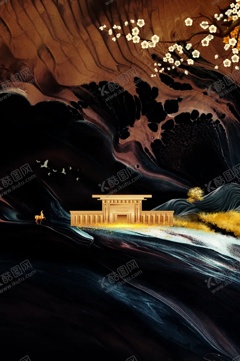 编号：89637207010448424372【酷图网】源文件下载-地产活动复古背景海报素材