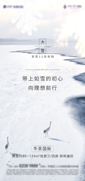 蓝色大雪节气地产