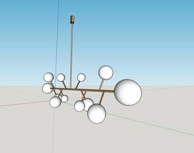 球型吊灯模型