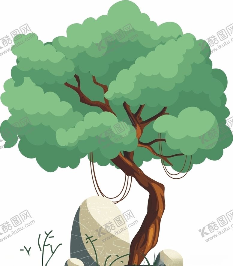 编号：20621310071801547578【酷图网】源文件下载-矢量树木