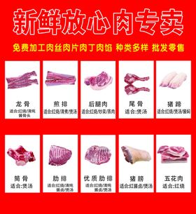 猪肉图片海报贴纸喷绘布